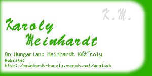 karoly meinhardt business card